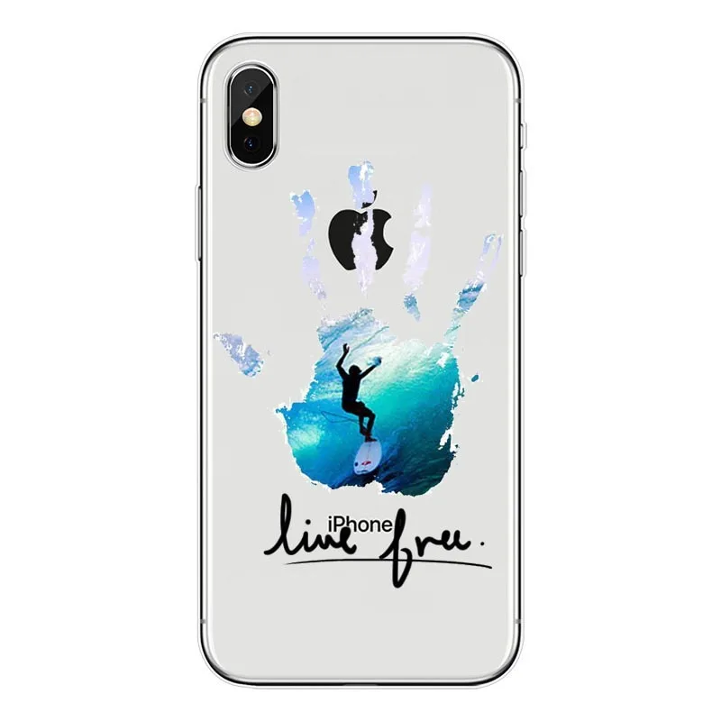 ركوب الأمواج و تصفح الغروب بارد لينة شفافة TPU جراب هاتف ل iPhone8 8 زائد 7 7 زائد 6 DPlus 5 ثانية SE سيرفر فتاة حالة