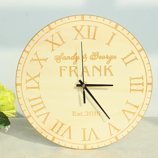 Rustic Wood Personalized Name Wedding Gift Clock Or Rustic Wood Personalized Name Wedding Gift Clock Or Anniversary Housewarming