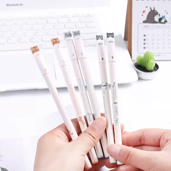 

3 Pcs/lot Kawaii Cartoon Cat 0.38mm Gel Pen Cute Color Pens Kawaii Stationery Canetas Material School Supplies