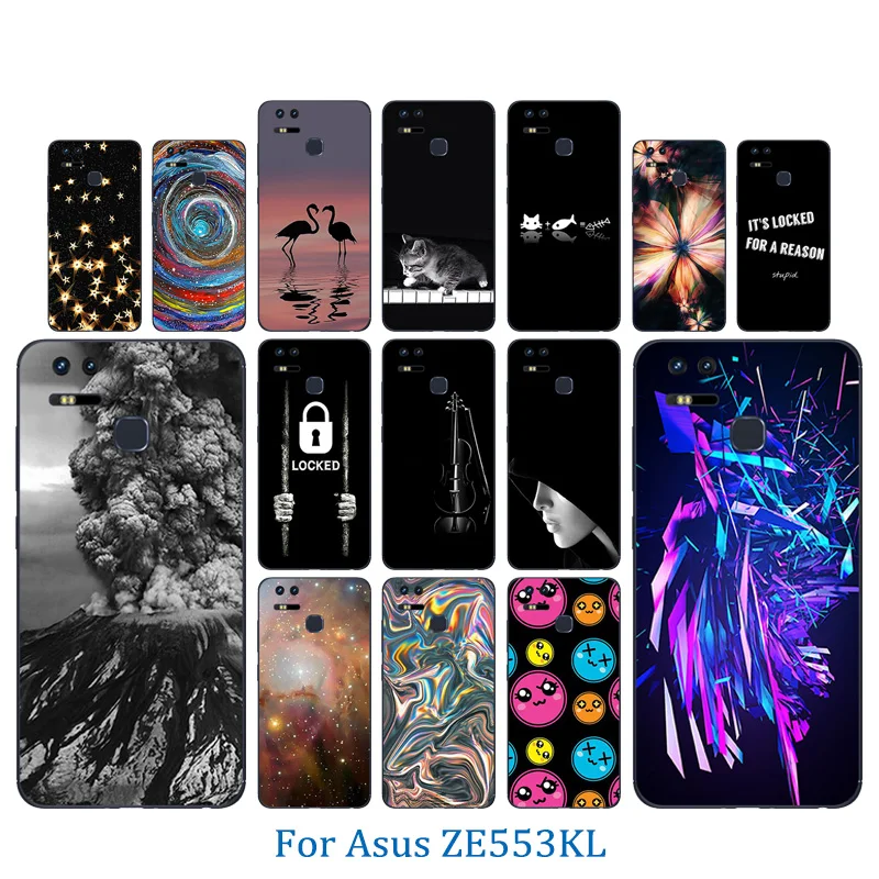 5 дюймов для Asus Zenfone 3 Zoom ZE553KL чехол телефона Мягкий ТПУ силиконовый вулканический