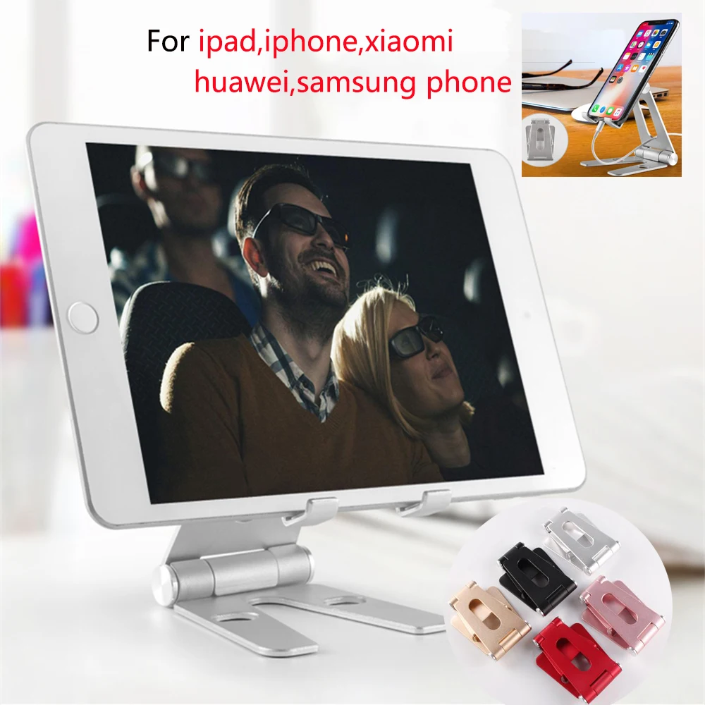 

Rotatable Aluminum Alloy Tablet Holder for ipad air 1/2 mini 1/2/3/4 pro 9.7 10.5 12.9 Foldable Cell Phone Holder Stand Support