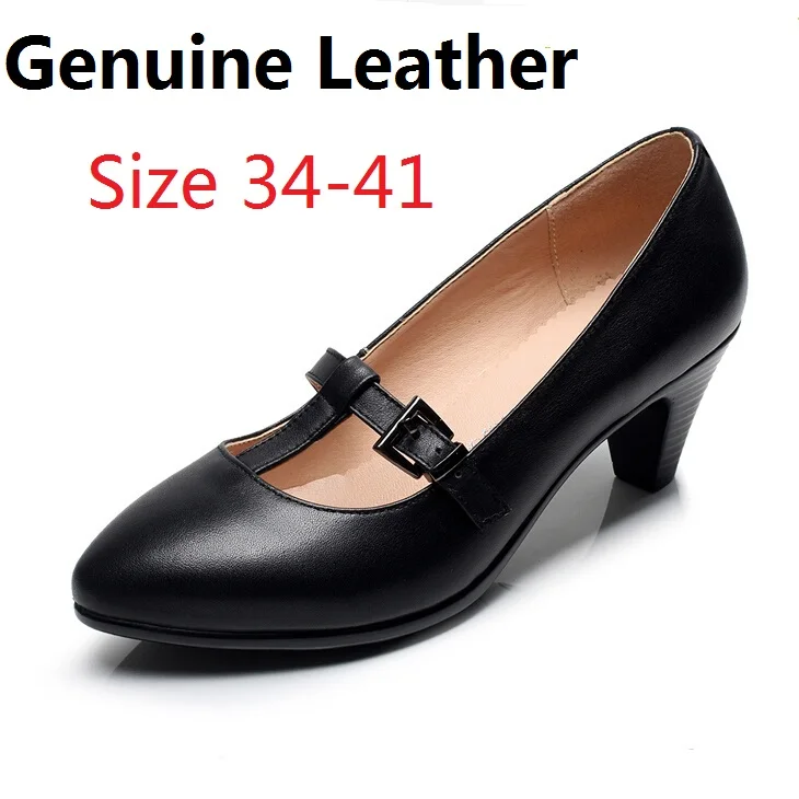 Size 34 41 pumps women genuine leather shoes small size 34 shoes woman