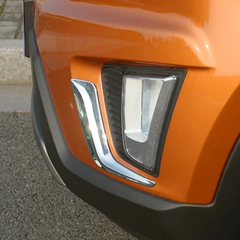 

For Hyundai Creta IX25 2015 2016 2017 Car ABS Chrome Exterior Front Foglight Eyelid Fog Light Eyebrow Lamp Cover Trims Strips