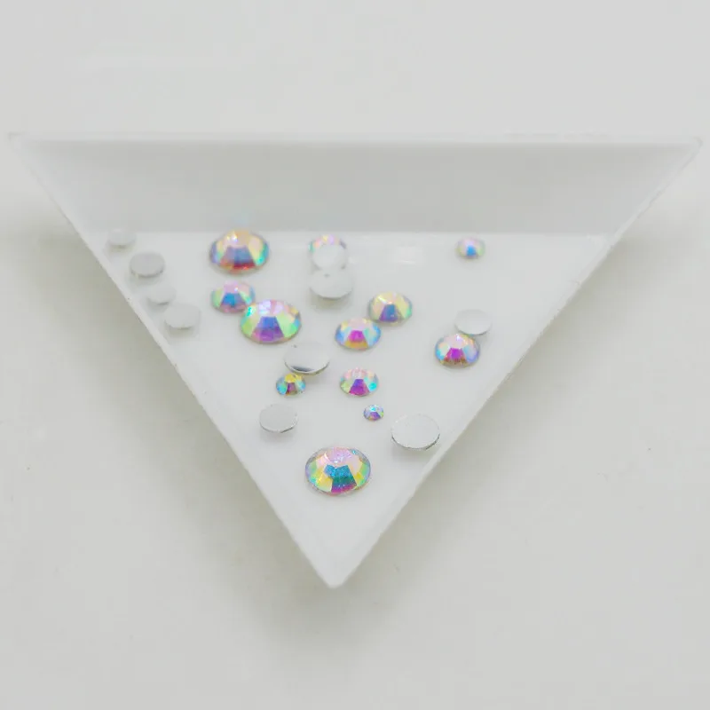 

100pcs/pack Mixed Sizes Flat Back Clear ab Acrylic crystal stones Nail Art Rhinestones diy decorative accessories bright
