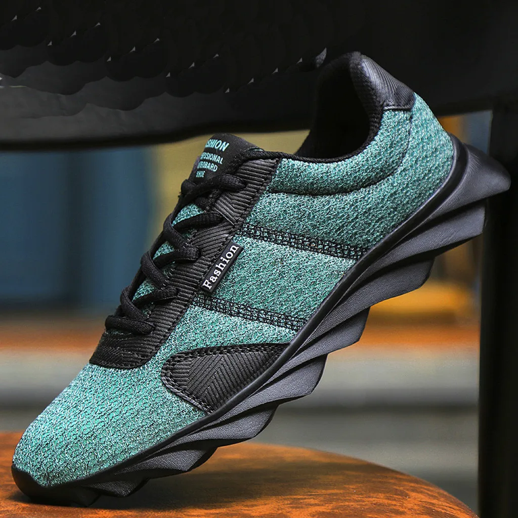 

Fashion Men's Mesh Flying Woven Breathable Lightweight Sneakers Running Shoes mens trainers 2019 обувь летняя мужская#B35