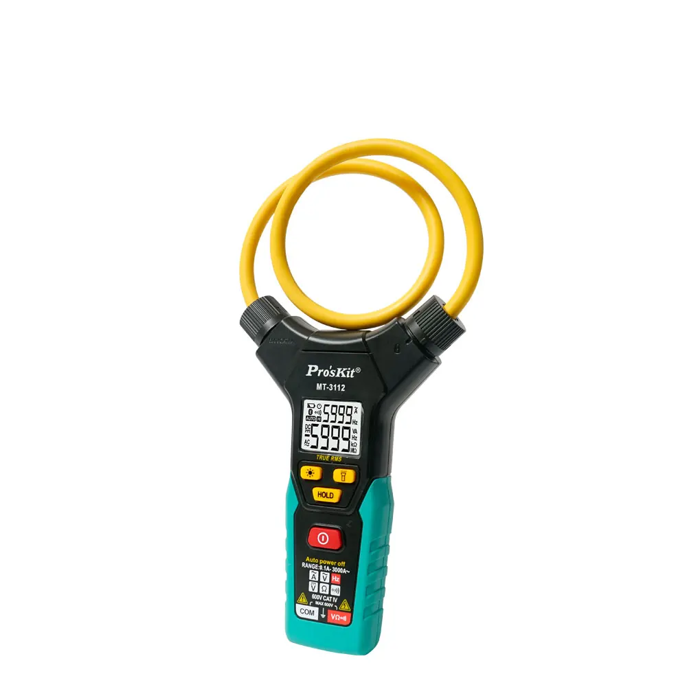 

Pro'sKit 3 5/6 Smart True-RMS Flex Clamp Meter Pliers Type Table Digital Electronic Multimeter DC AC Current Tester