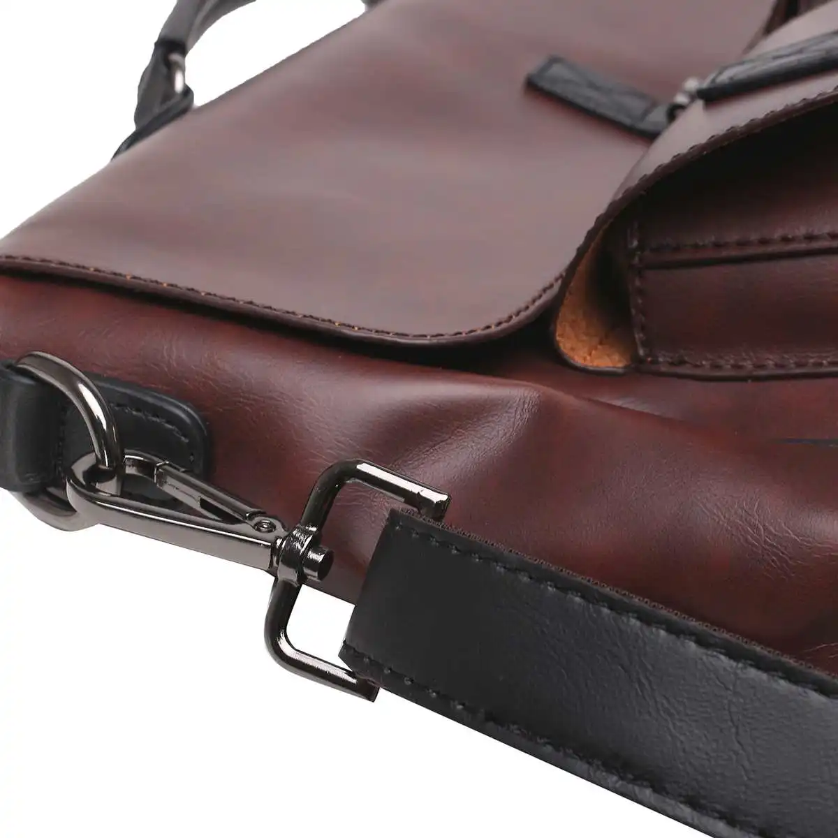 Мужская кожаная черная портфель деловая сумка через плечо Мужская винтажная сумка на плечо Мужская большая сумка для ноутбука дорожные