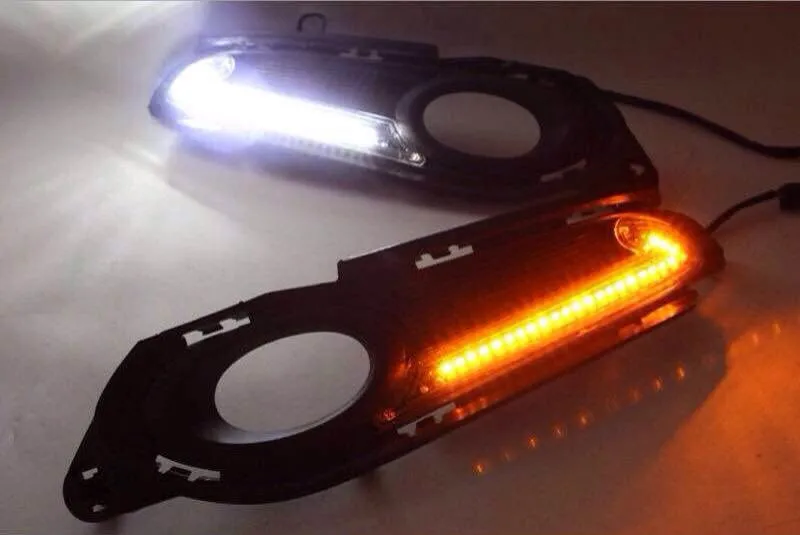 

2pcs Car LED DRL daytime running light for Honda HRV 2014-2015 VEZEL DRL lamp emark waterproof 1pair/lot