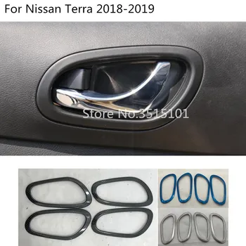 

Car Body Stainless Steel Internal Styling Inside Frame Panel Trim Door Inner Bowl Handle 4pcs For Nissan Terra 2018 2019 2020