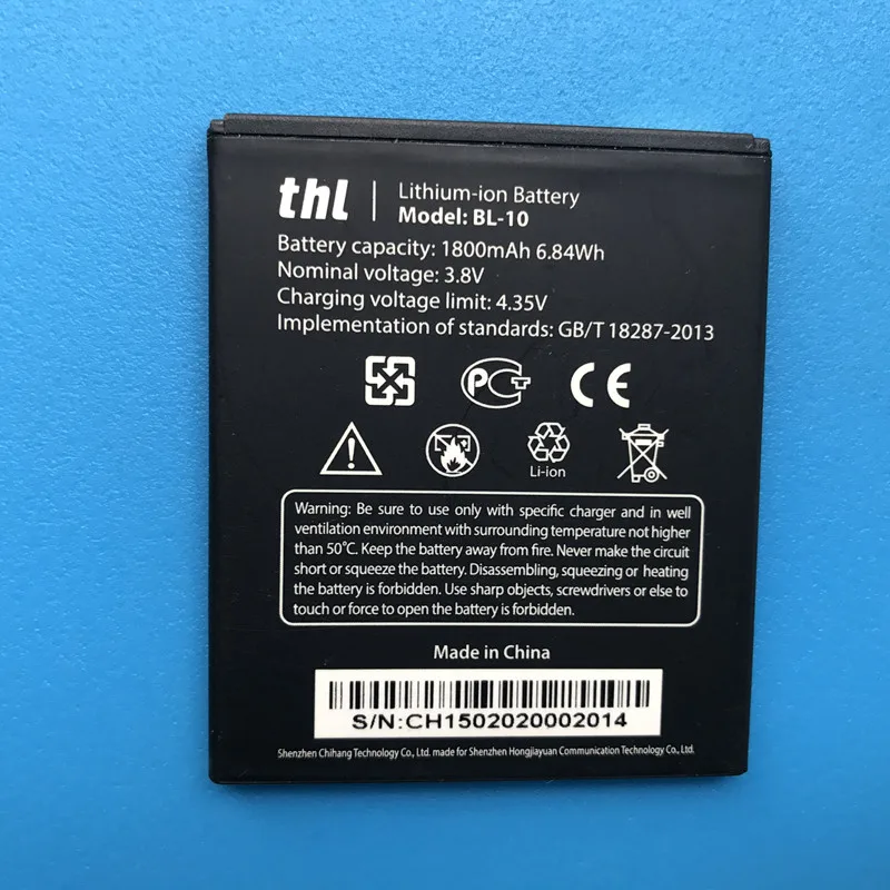 Оригинальная батарея для THL BL-10 1800 мАч запасная литий-ионная BL10 T12 Замена