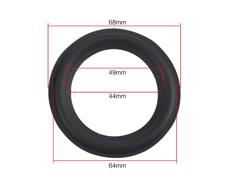 Anello In Gomma Per Altoparlante 5 Pollici - Bordo Surround In Schiuma, Nero, Diametro 12.7 Cm