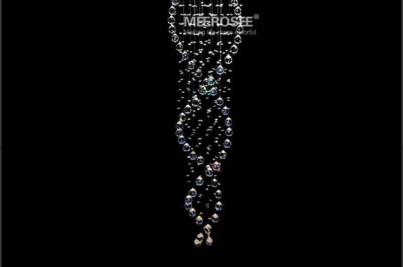 Long design crystal ceiling light fixture spiral lustres light ...