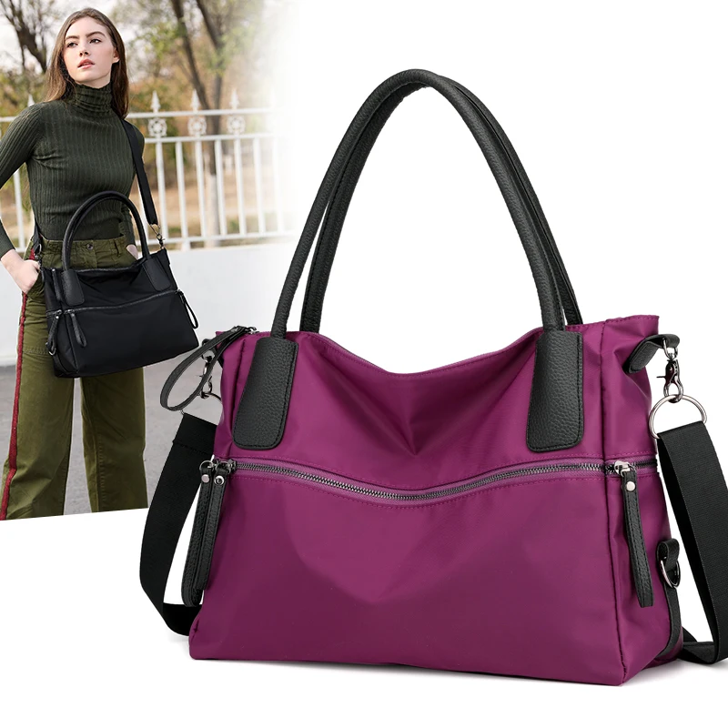 

Women Portable Shoulder Bag Foldable Bag Casual Travel Package Diagonal Diagonal Travel Bag High Quality Nylon Large Capacity