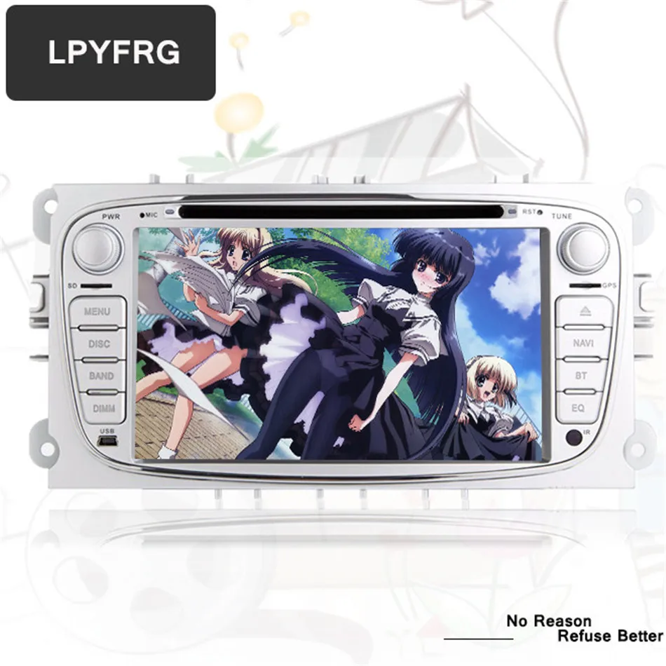 Best 2 din Android 9.0 Octa 8 Core Car DVD Player GPS Navi for Ford Focus Galaxy with Audio Radio Stereo Head Unit 1024*600 4G RAM 1