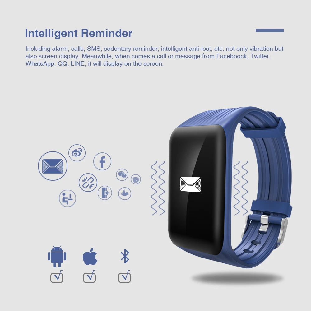 Makibes HR2 Bluetooth 4 0 умный браслет для мужчин и женщин фитнес трекер непрерывный