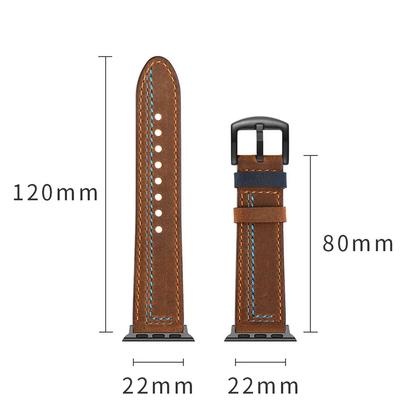 Кожаный ремешок для apple watch band 42 мм 38 мм iWatch 4 band 44 мм/40 мм из натуральной кожи ремешок для часов Браслет apple watch 4 3 21