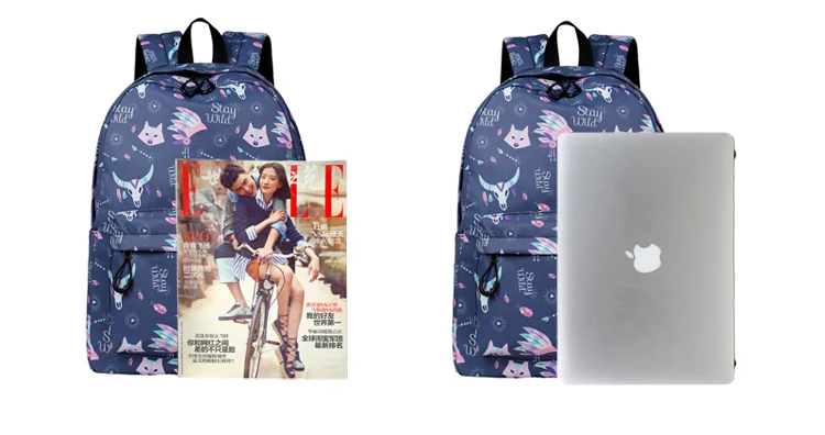WINNER Letter Printing Bagpack Cute Fox Student School Backpack Water Repellent For Teenagers Sac A Dos Femme Travel Backpack (1)