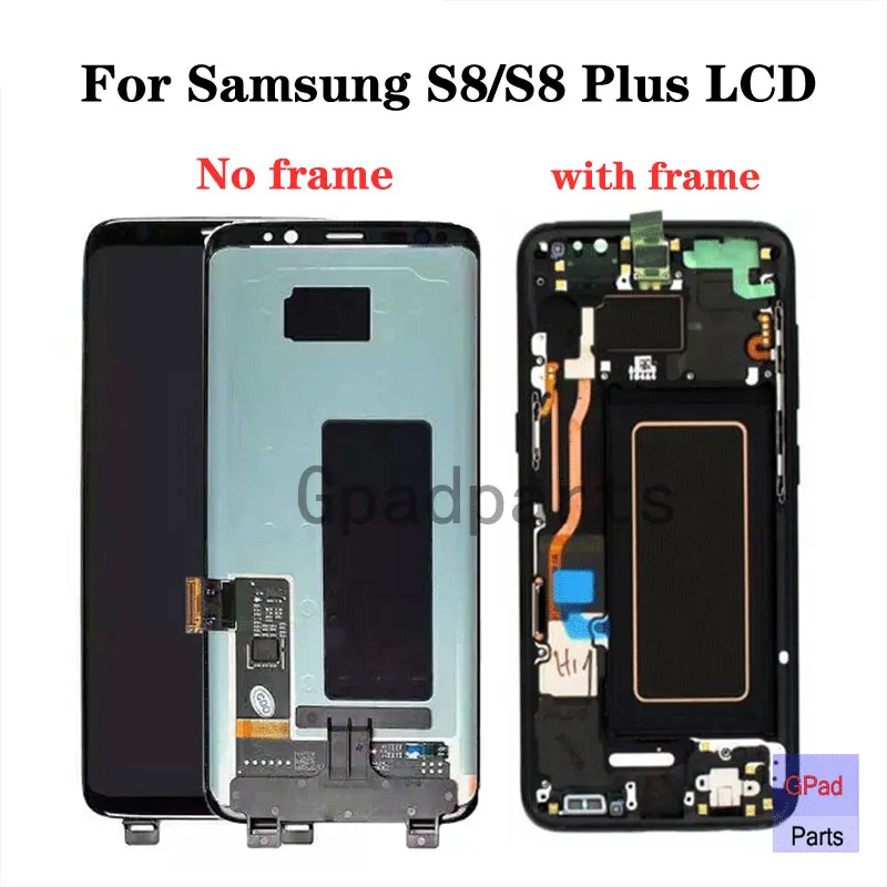 

Original AMOLED s8 plus lcd For Samsung galaxy s8 LCD Screen G950 Display Touch Digitizer with frame Assembly