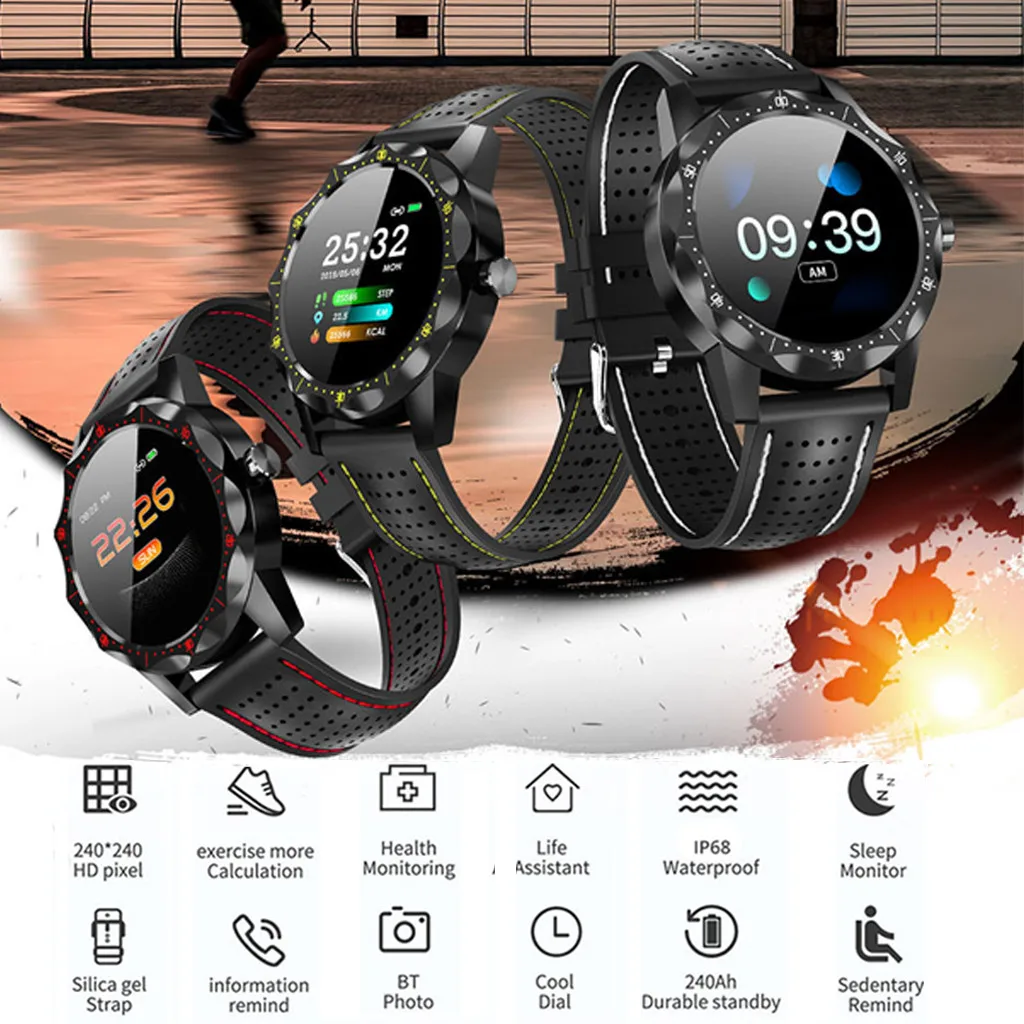 

2019 New IP68 Waterproof Heart Rate Blood Pressure Activity Fitness Tracker Smart Watch Hands-Free Calls,Information smart watch