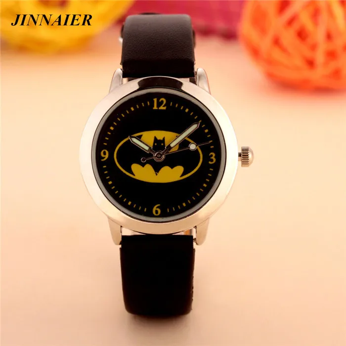 by DHL 100pcs/lot wholesales newest hot sales fashion 3D cartoon Batman boys children gifts watch q