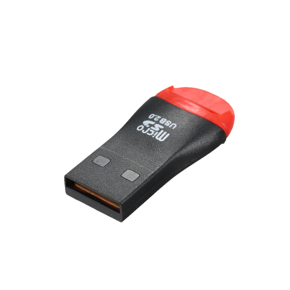 Кардридер TF(Micro SD) USB 2 0 компактный портативный черного и красного цветов