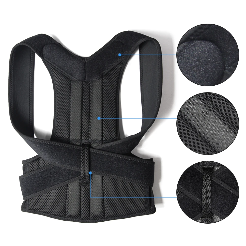 Back Posture Corrector Shoulder Brace Vertebral Column Support Adjustable Adult Corset Correction Belt Health Care | Спорт и