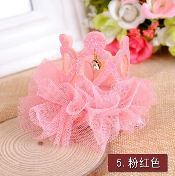 

240pcs/lot Baby Christmas hat With Clip Girl birthday Party Glitter Crown Clip