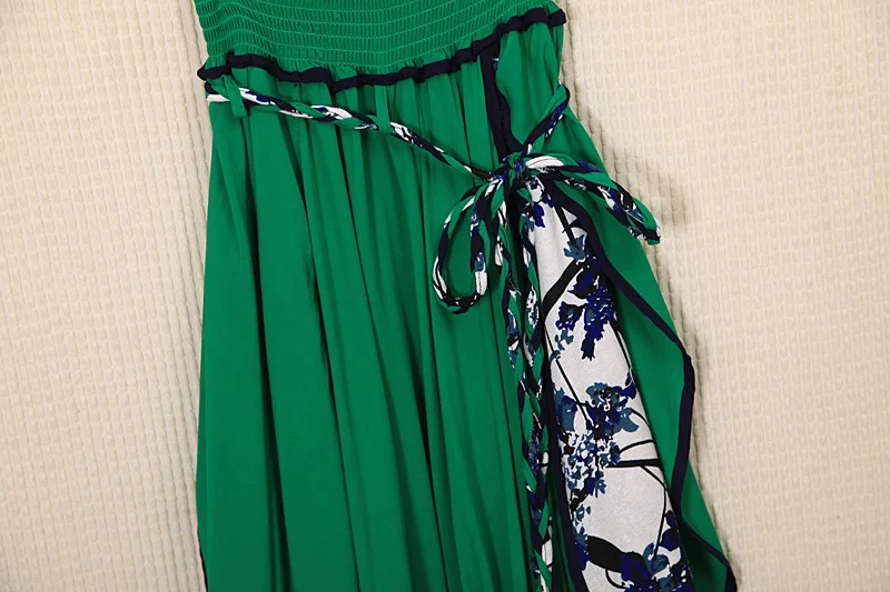 Высокая Талия Лоскутная длинная юбка летняя Цветочная печать Асимметричная Макси юбка женская синяя винтажная повседневная юбка с разрезом и оборками