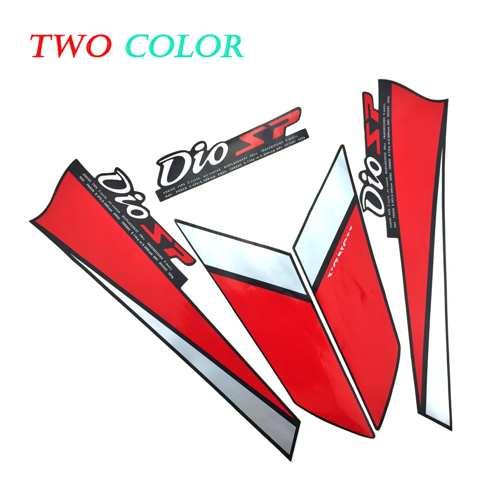 MOFO autocollant de carénage pour moto HONDA DIO50 AF17/AF18/AF27/AF28,  stickers de colle pour moto, scooter, DIO SR - Type Rouge