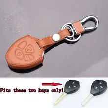 4 пуговицы кожаный автомобильный брелок с корпус дистанционного ключа Fob чехол сумка с брелок для ключей подходит для Toyota Camry Avalon RAV4 Venza