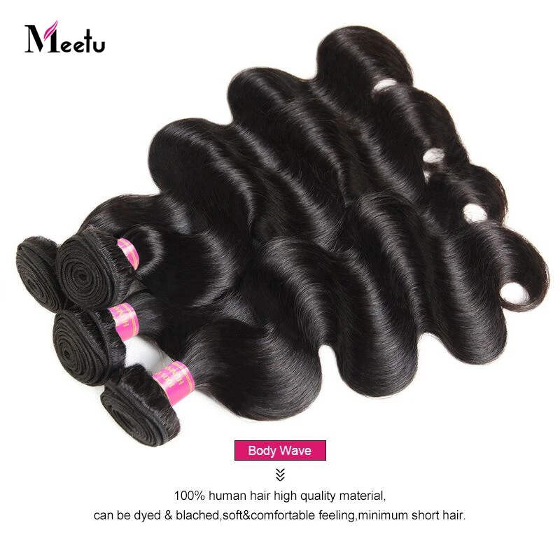 Meetu Brazilian Body Wave Hair Bundles 100% Human Hair Ombre Brazilian Hair Weave Bundles Honey Blonde Ombre Human Hair Bundles