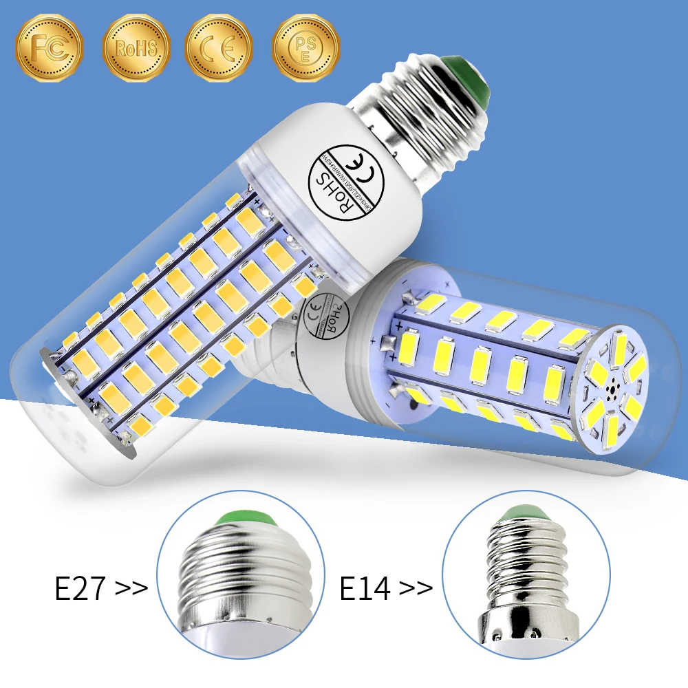 

Ampoule GU10 Led 220V E14 Energy Saving Corn Light Bulb 5730 SMD Led Lamp E27 5W 7W 9W 12W 15W 18W 20W For Chandeliers Ceiling