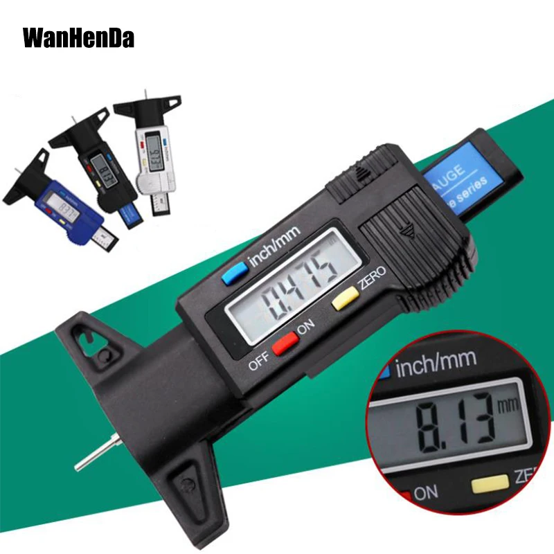 

Digital Car Tyre Tire Tread Depth Gauge Meter Measurer Tool Caliper Thickness Gauges Tread Brake Pad Shoe Tire Monitoring System