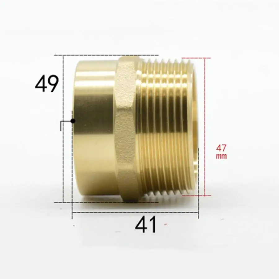 DN40 G 1-1/2 &quotBSPP штекер x 42 мм сварное гнездо Латунная Труба фитинг муфта адаптер Вода