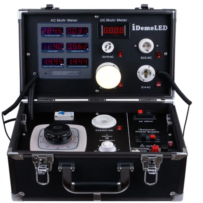 [Seven Neon]Portable led demo case with B22,MR16,GU10,E14,E26/E27 lamp