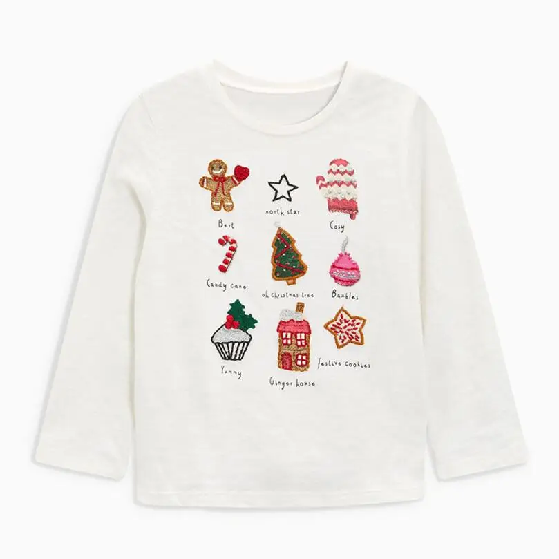 Little maven/детская брендовая одежда для маленьких девочек; коллекция года; сезон осень; Новинка; хлопковые топы с длинными рукавами для девочек; Рождественский подарок; Футболка с принтом; 51187