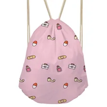 ThiKin Мода медсестры Сердце шаблон женские мешки с кулиской повседневные большие рюкзаки для хранения Softback студентов черный мешок сумки