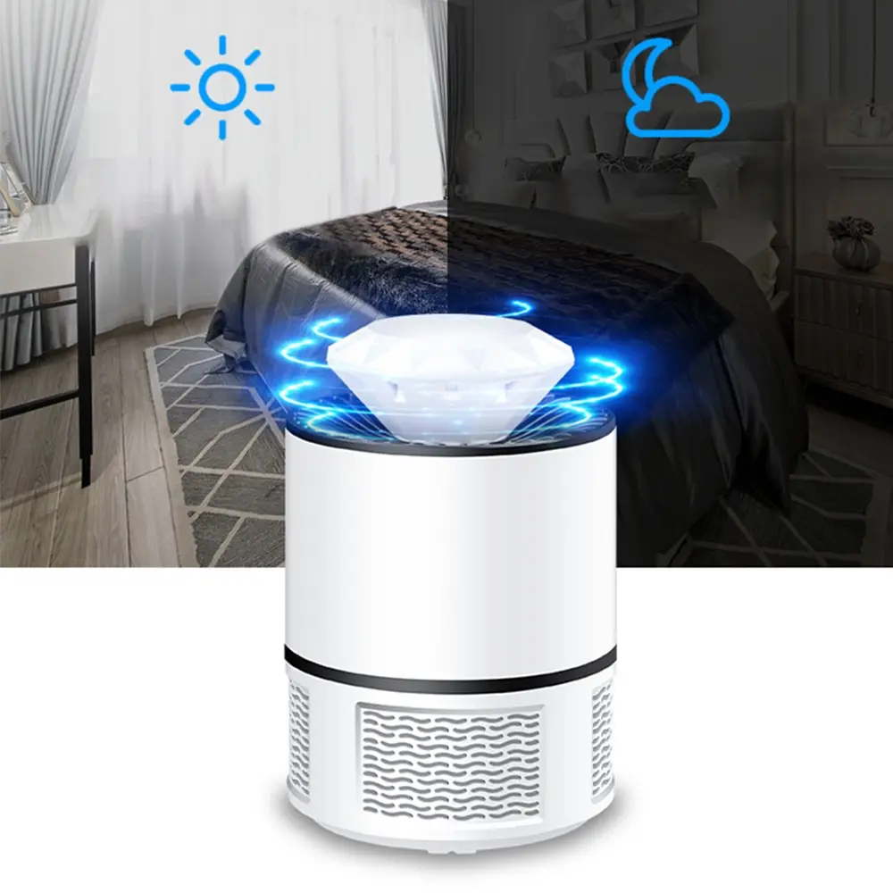 

USB Powered Mosquito Killer Lamp LED UV Silent Insect Trap Light with Suction Fan Pest Control Fly Catcher Anti-Mosquito