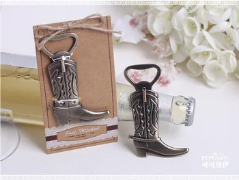 

2016 new 1000pcs/lot wedding favor cowboy boot bottle opener bridal shower favor gifts guest souvenirs keepsake present
