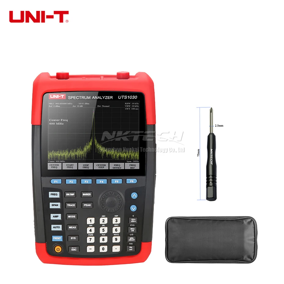UNI T UTS1030 ручной анализатор спектра 6 5 ''TFT LCD диапазон 9 kHz 3 GHz цифровой высокой