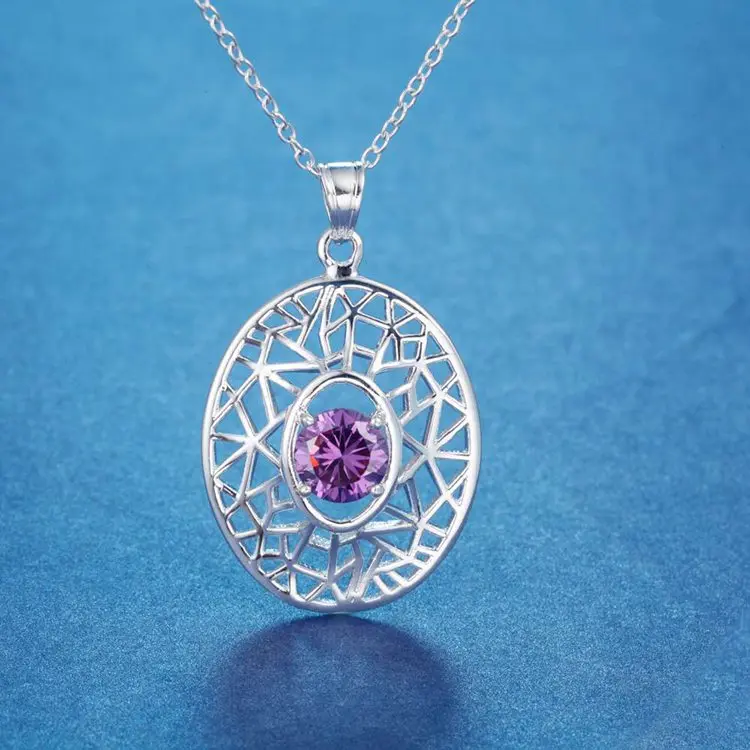 Женское серебряное ожерелье с подвеской 3 цвета WN1951|f pendant|jewelry necklace pendantsjewelry pendant |