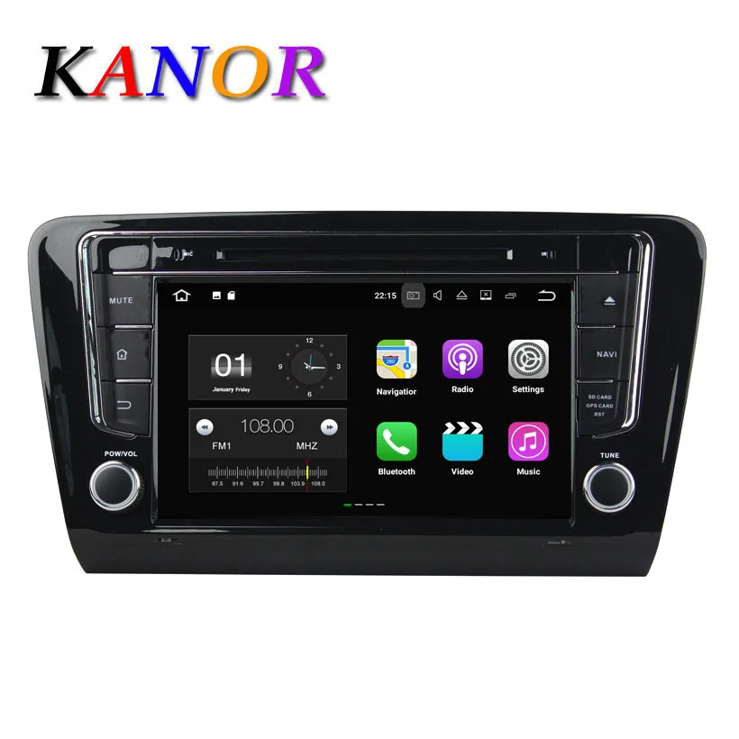 

KANOR Android 7.1 Quad core RAM 2G Car DVD Player For Skoda Octavia 2014 Video Player Multimedia WIFI Audio SWC Map