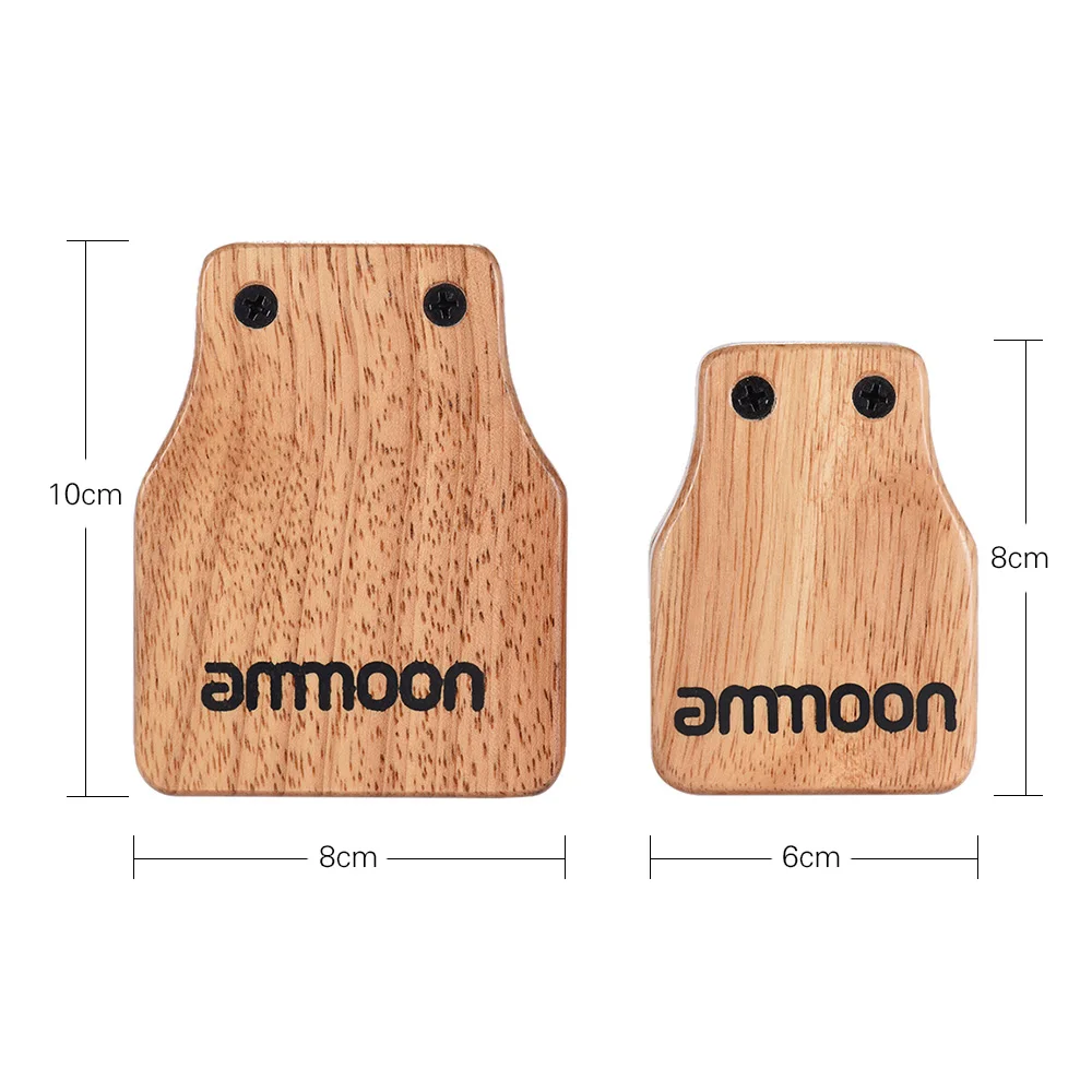 Ammoon 2 шт. Cajon коробка барабан большой и средний спутником аксессуар Кастаньеты для рук ударные инструменты