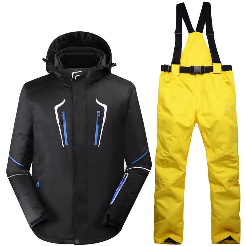Зимние мужские куртки, лыжный костюм, комплект, куртки и штаны, высокое качество, для улицы, лыжный комплект, ветрозащитный, водонепроницаемый, 10000, сноуборд, теплые костюмы