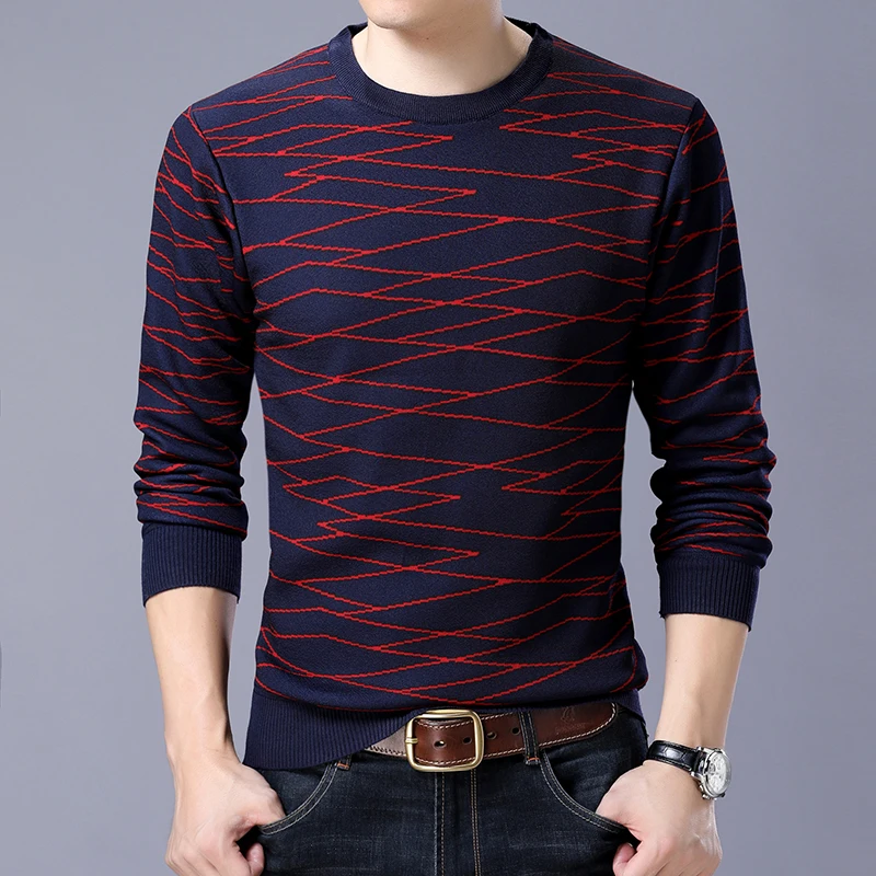 Liseaven Pullover Sweaters Casual Knitted Sweater Men Masculino Jersey Clothes Mens Long Sleeve Pullovers