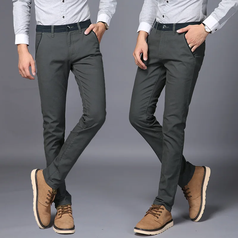 Lguc.H Brand Business Casual Men's Classic Trousers Tight Men's ...