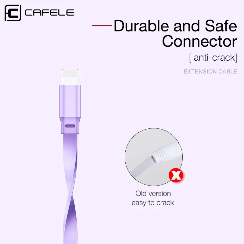 Caja protectora CAFELE 3 en 1 Cable USB retráctil para iPhone Micro tipo C 8 Pin portátil Cable para Samsung Huawei Xiaomi cable USB de sincronización de datos