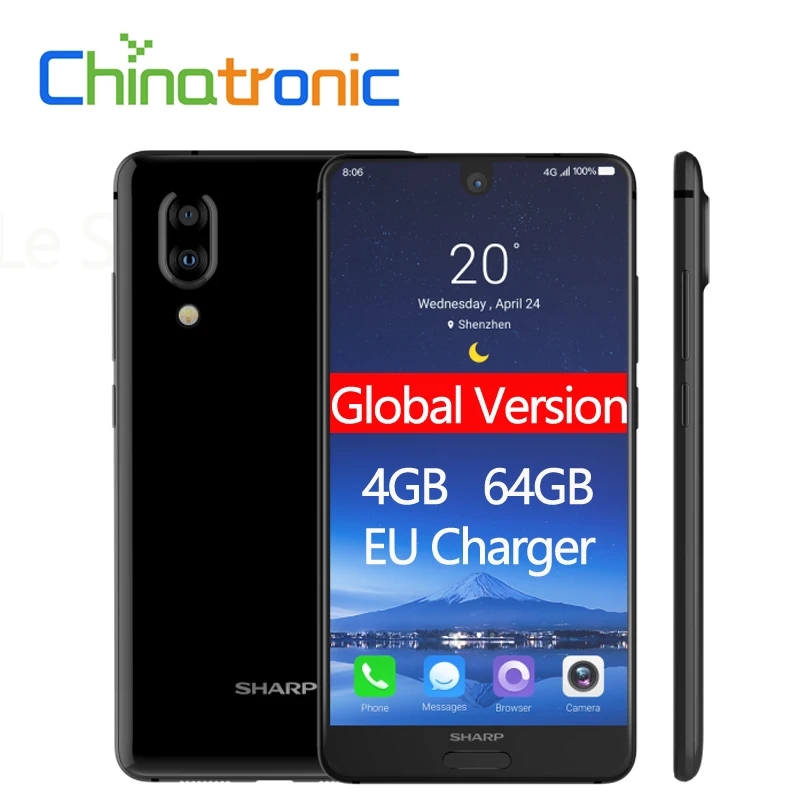 Глобальная версия SHARP AQUOS C10 S2 4G FDD LTE 5 дюйма 2040x1080 телефон с восьмиядерным Snapdragon