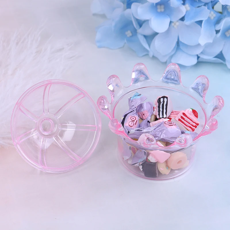 

1/12 Dollhouse Miniature Accessories Mini Candy Jar Simulation Food Dessert Can Model Toys for Doll House Decoration