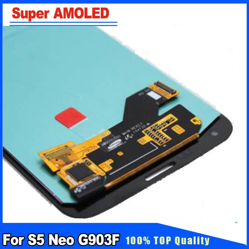 

For Samsung Galaxy S5 Neo G903 G903F Silver/Black/Gold Super AMOLED LCD Screen+Touch Screen Digitizer Full Assembly Replacement
